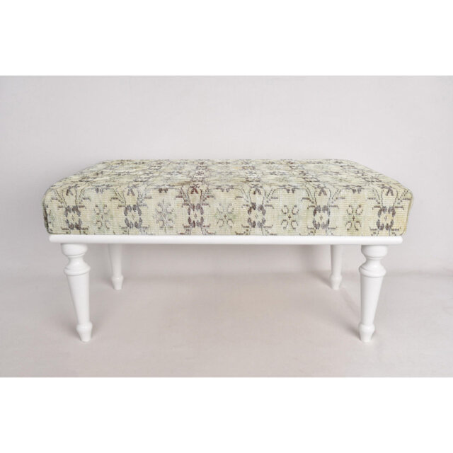 Cotton Upholstered Bench