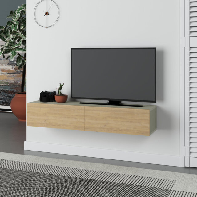 Bowning Wall-Mounted TV Stand for TVs Up to 42 Inches Stylish and Functional Entertainment Unit