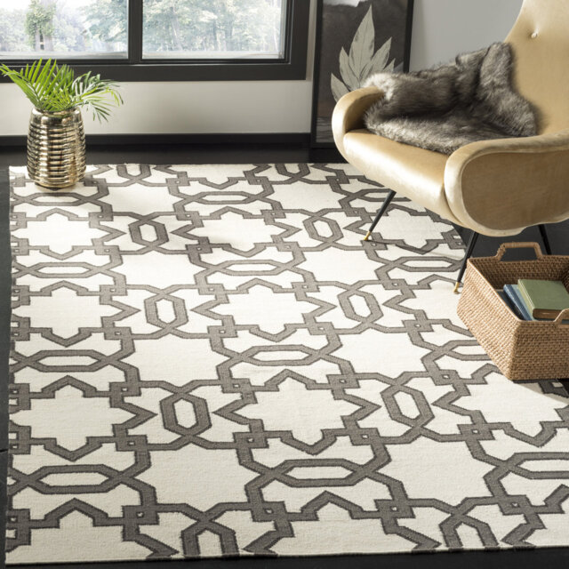 Varner Handmade Flatweave Wool Ivory/Grey Rug