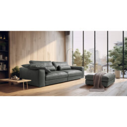 Parven 4 Seater Genuine Aniline Leather Big Sofa