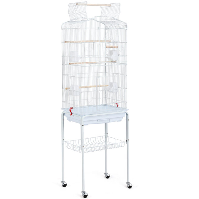 "color 64""H Open Top Metal Bird Cage"