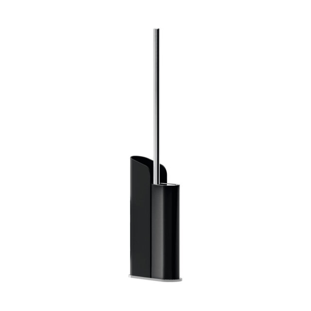 Cosmic Silicon Made with Matt Finish Black Free-Standing Toilet Brush and Holder