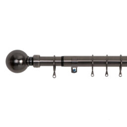 Wall Mounted Adjustable Sustainable Single Curtain Rod Set with Finial