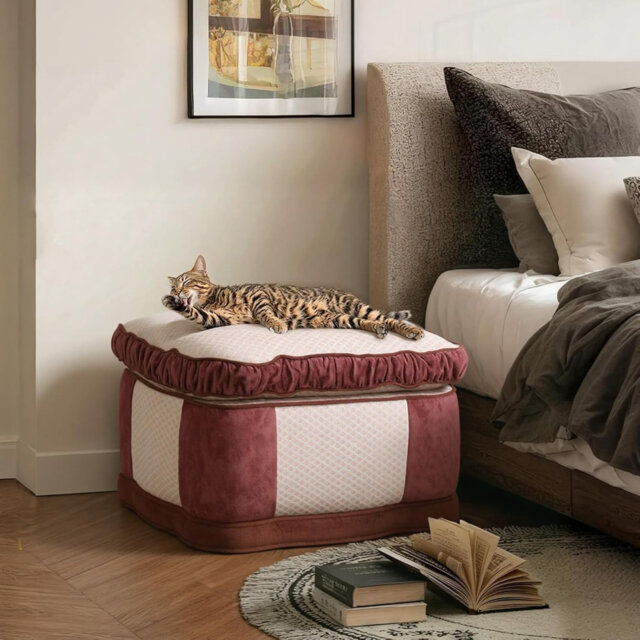 Wowmax Stuffed Pouf Ottoman Square Foot Rest Stool With Foam Filled Flexible Seat Cushion Soft Floor Poufs For Living Room Bedroom