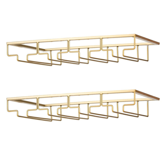 Adalyna Open Shelving Wine Glass Rack