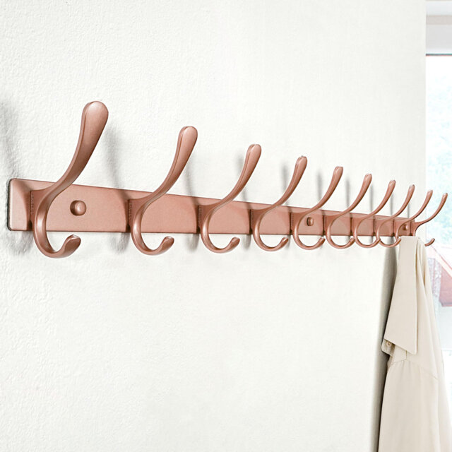 Stainless Steel Wall Mounted Required 10 - Hook Wall Mounted Coat Rack