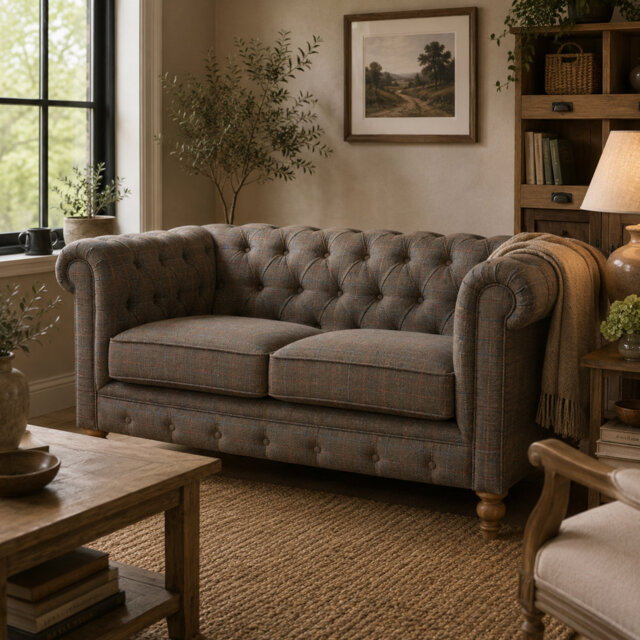 2 Seater Cotton Blend Loveseat