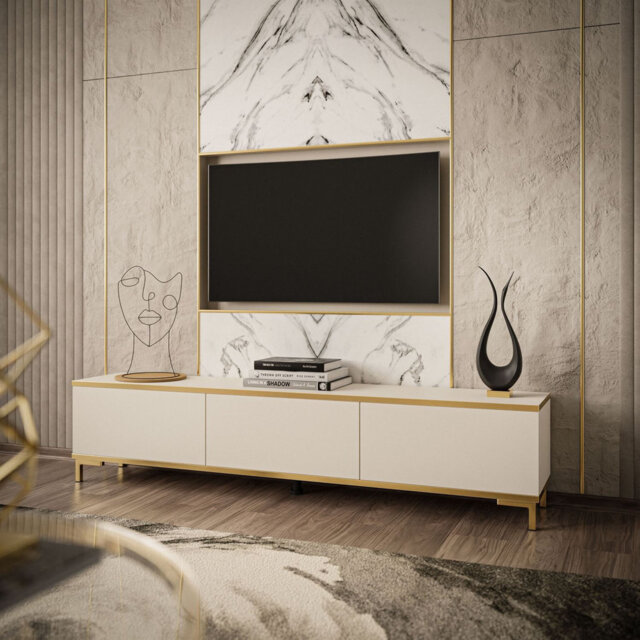 "Allexys Unfinished TV Stand for TVs up to 65"""