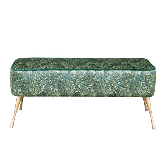 Jungle Sketch Upholstered Bench
