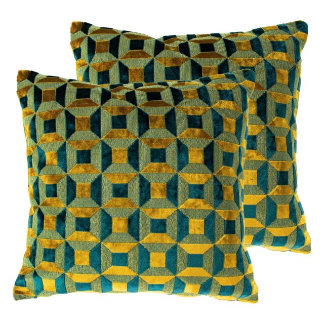 Geometric Square Cushion