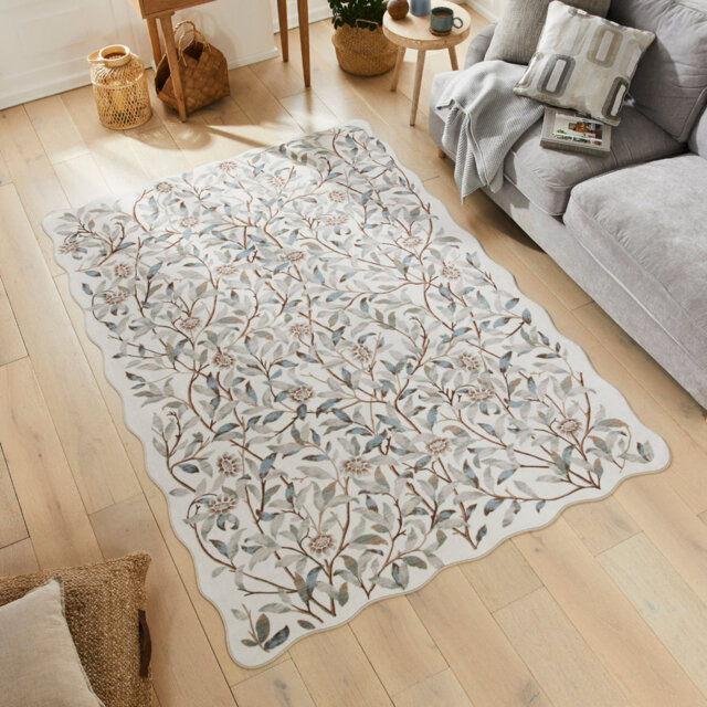 Modern Soft Washable Rug, Stain Resistant Area Rug For Bedroom, & Dining Room