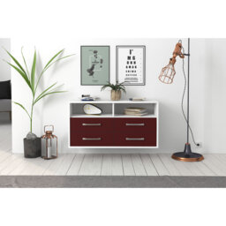Beloni TV stand, color: driftwood/anthracite, flying/metal handles, size: 92 x 49 x 35cm