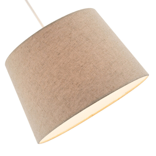 20cm H Fabric Drum Lamp Shade ( No Direct Attachment Method ) Beige