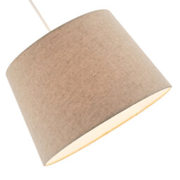 20cm H Fabric Drum Lamp Shade ( No Direct Attachment Method ) in Beige