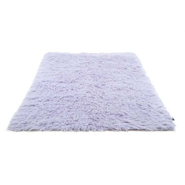 , Purple Fluffy, hand-woven flokati rug made of 100% virgin wool