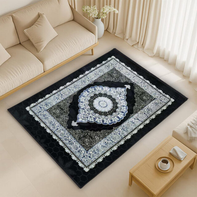 Serenity Large Area Rug With Non-Slip PVC Backing Oriental Style 200x300cm Carpet For Living Room, Bedroom, Lounge, Or Dining Room