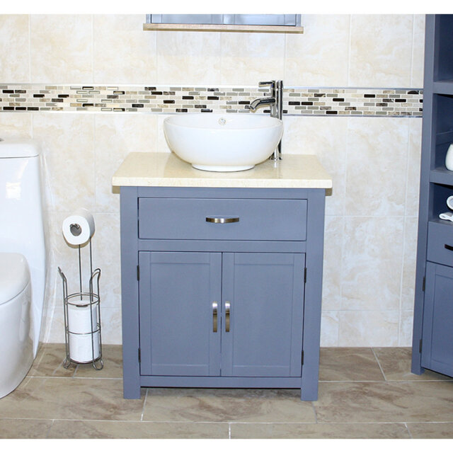 Roddy 750mm Single Bathroom Vanity with Vessel Ceramic Basin