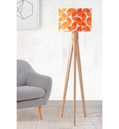 Geometric 30cm Linen Drum Lamp Shade