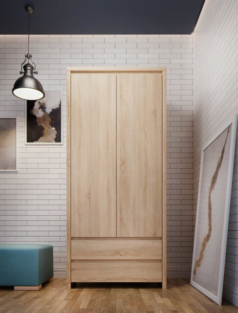 2 Door Manufactured Wood Wardrobe