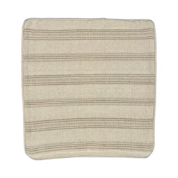 Cloughmills Striped Beige Square Cushion