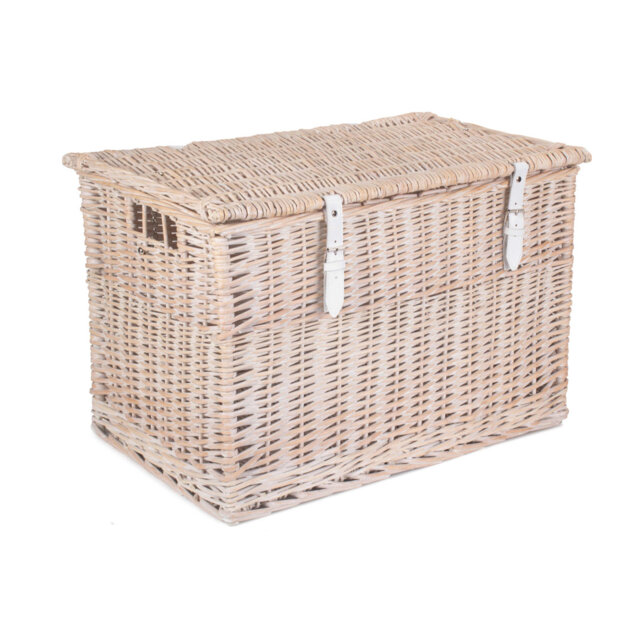 "24"" Wicker Chest Hamper Basket"