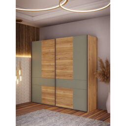 Sliding Door Wardrobe, 220,1 cm W x 210,5 cm H x 92,1 cm D