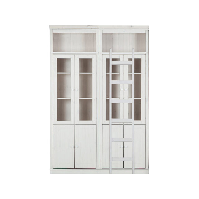 Demetricia 223cm H x 148cm W Library Bookcase