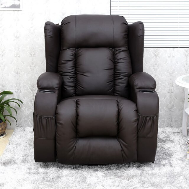 Deneishia Manual Swivel Rocking Recliner with Heat and Massage