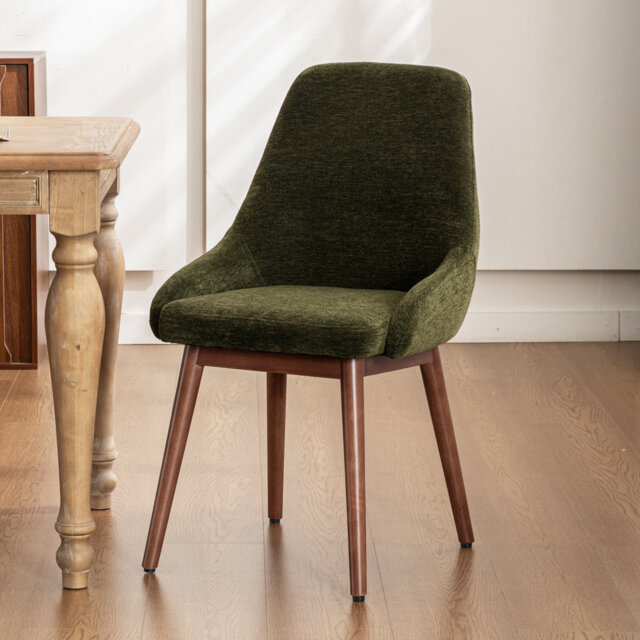 Padded Dining Chair with Wooden Legs Comfortable Upholstered Side Chair with Backrest & Sturdy Construction Modern Kitchen Chair for Dining Room, Livi