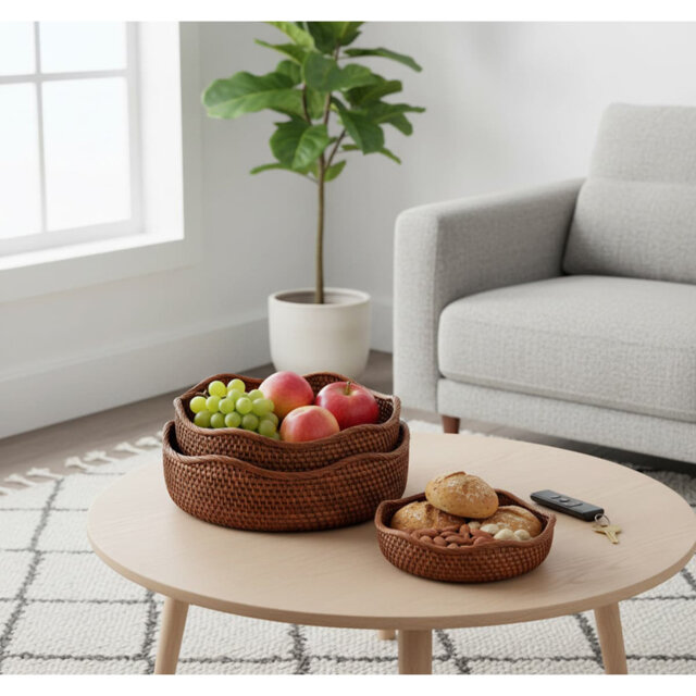 Highland Dunes Rattan Decorative Basket