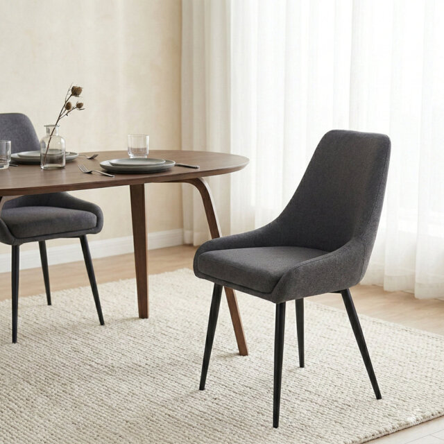 Eddy Set of 2 Fabric Dining Chairs