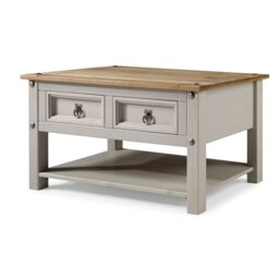 Bridewell Solid Wood Four Leg Coffee Table with Storage