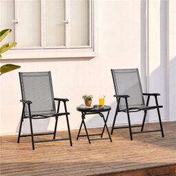 Patio Foldable Set Outdoor Dining Chairs and Table Set