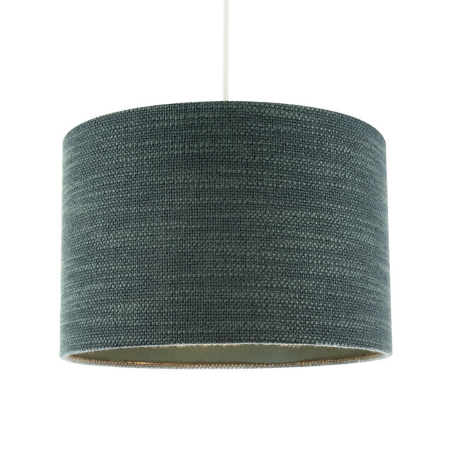 20cm H Linen Drum Lamp Shade ( No Direct Attachment Method ) in Green