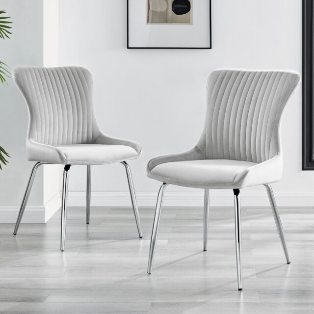 Illman Luxury Velvet Upholstered Dining Chair - Elegant Modern Deco Style