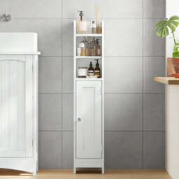 Engineered Wood Freestanding Linen Cabinet