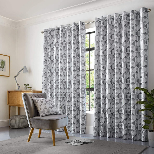 Stamper Semi Sheer Curtain