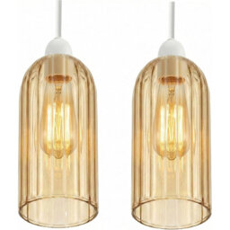 20cm H Glass Drum Lamp Shade