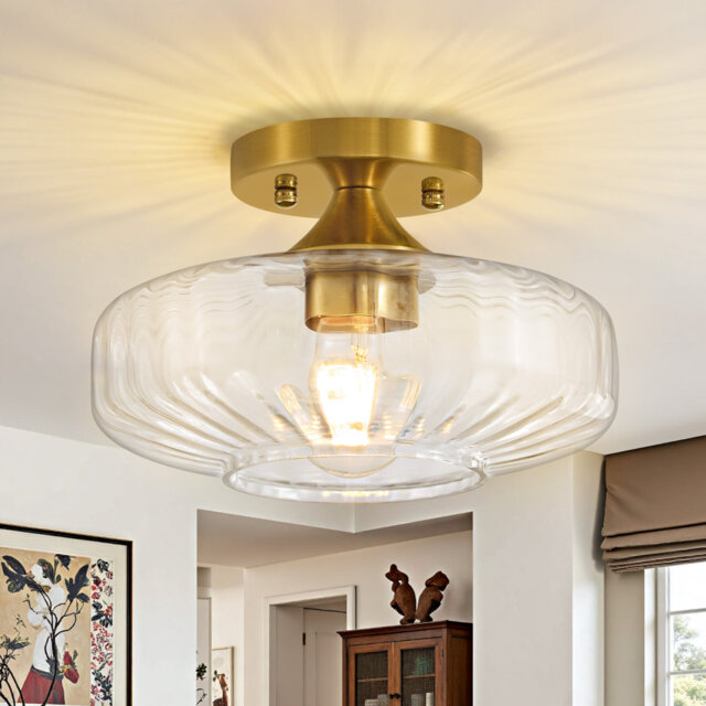 Glass Semi Flush Mount