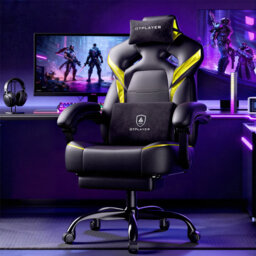 GTPLAYER Adjustable Faux Leather Swiveling PC & Racing Game Chair