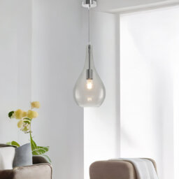 45cm H Glass Pendant Shade in Grey