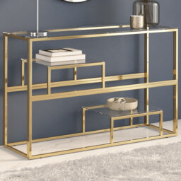 Calisto 110cm Glass Top Console Table