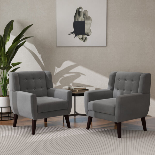 Jaqueze 73.4 Cm Wide Cotton Armchair