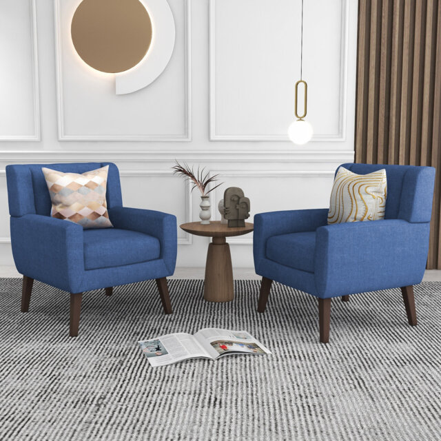Upholstered Cotton Armchair