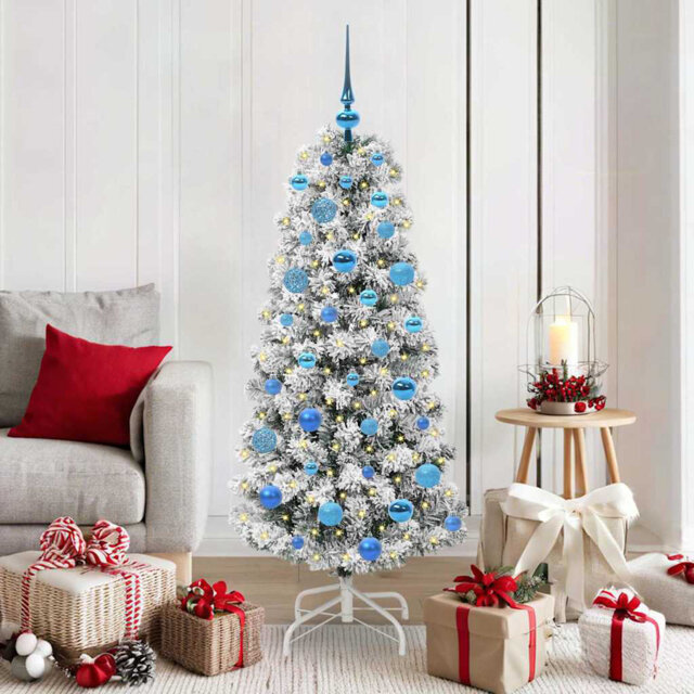 Artificial Hinged Christmas Tree Green and white