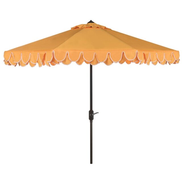 Outdoor Uv Resistant Elegant Valance Manual Tilt Umbrella