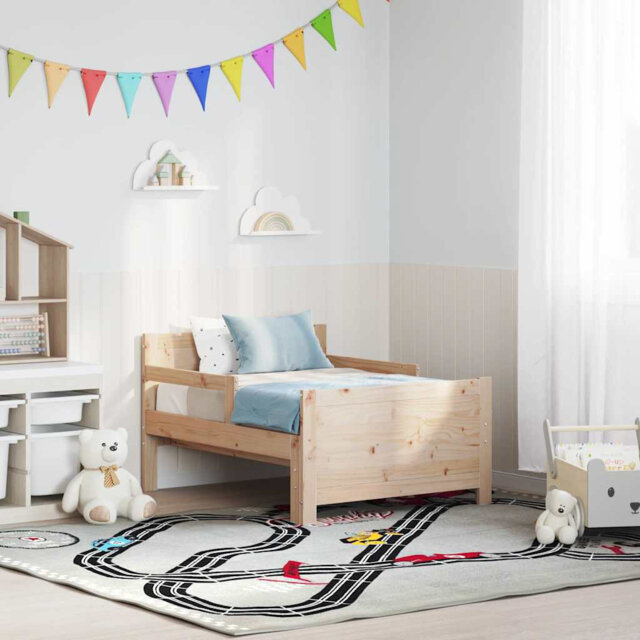 Bed Frame with Headboard Engineered Wood Kid Modern Child's Structure