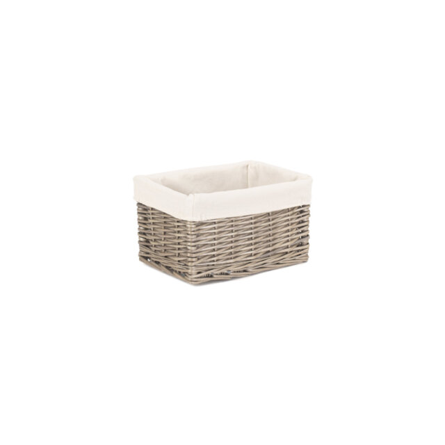 Wicker Storage Basket with Lining