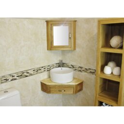 Covell Wall Mounted Corner Vanity Unit