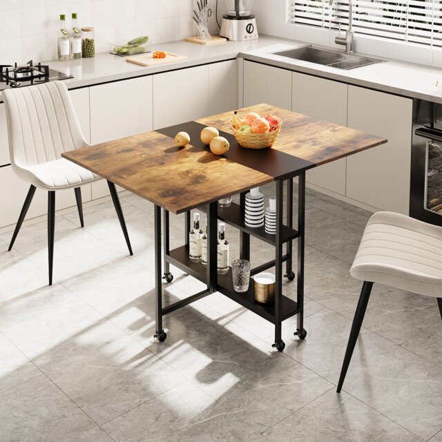 Extendable Metal Base Dining Table